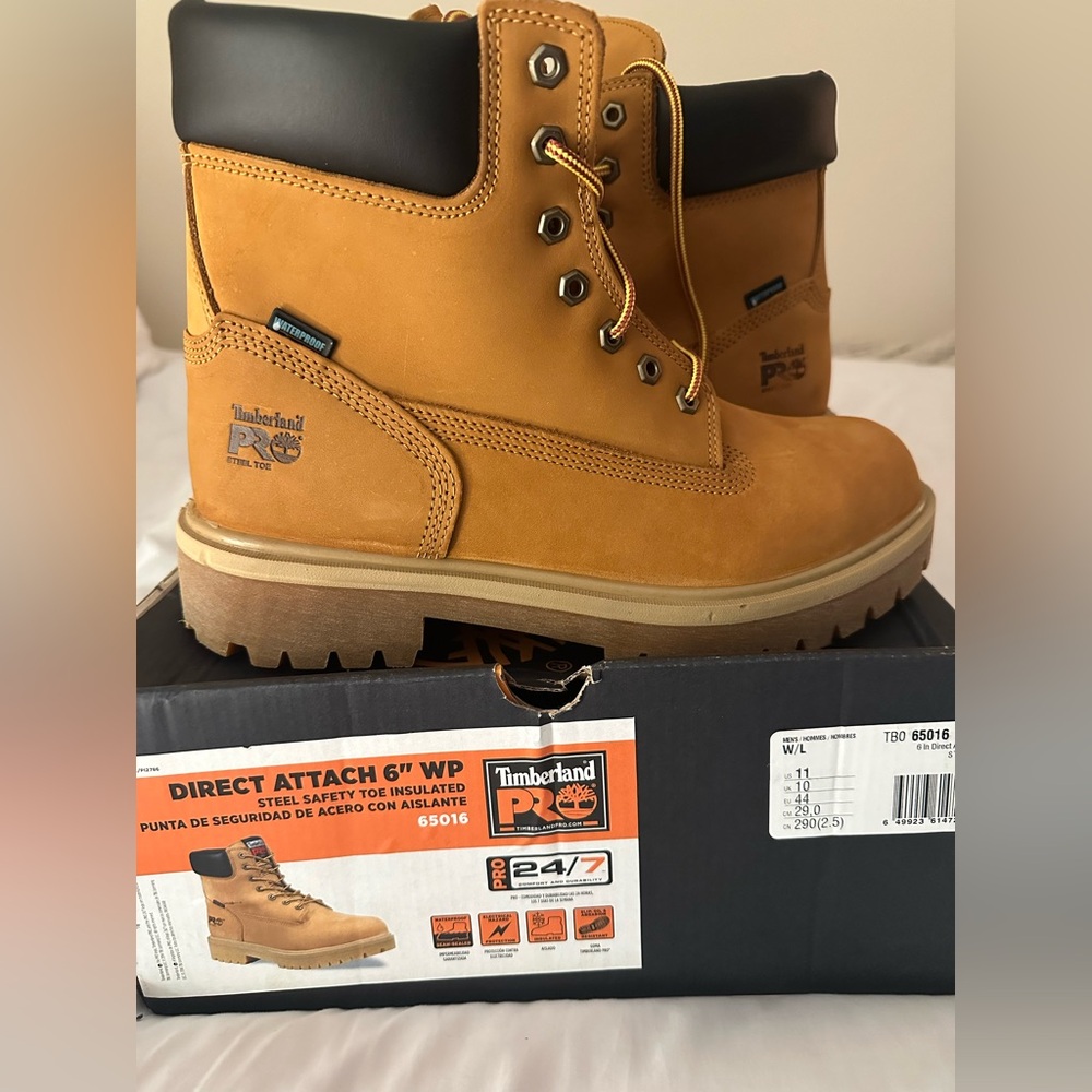 Timberland PRO Direct Attach 6" WP Boots in Tan